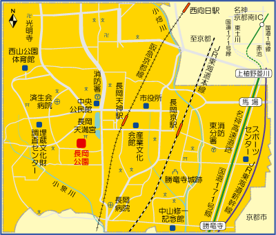 長岡公園の地図