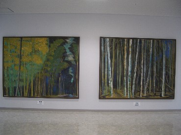 バンビオ1番館にある2つの竹の名画の写真