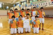 若葉カップで初の準優勝した長岡京市男子チームを応援する写真