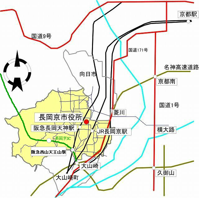 長岡京市へのアクセス