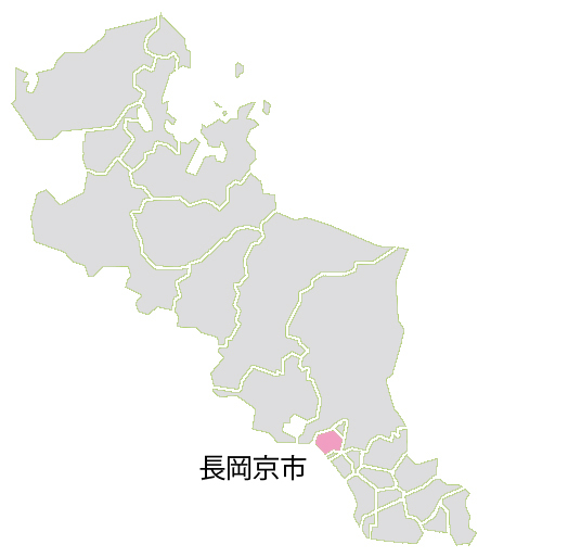 長岡京市の位置を示した図