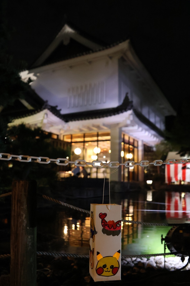 夜の勝竜寺とランタン