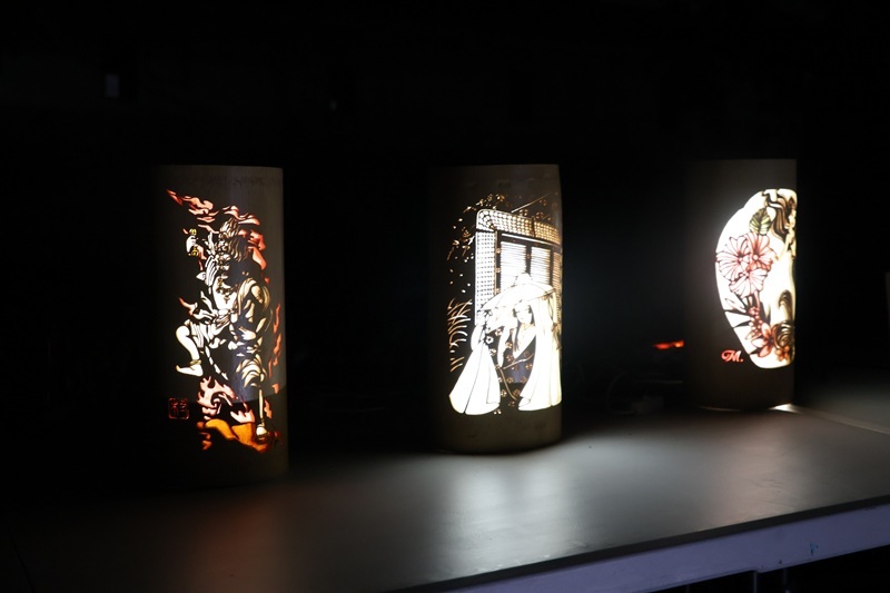竹灯籠展示の様子