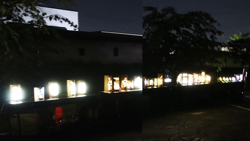竹灯籠展示の様子2