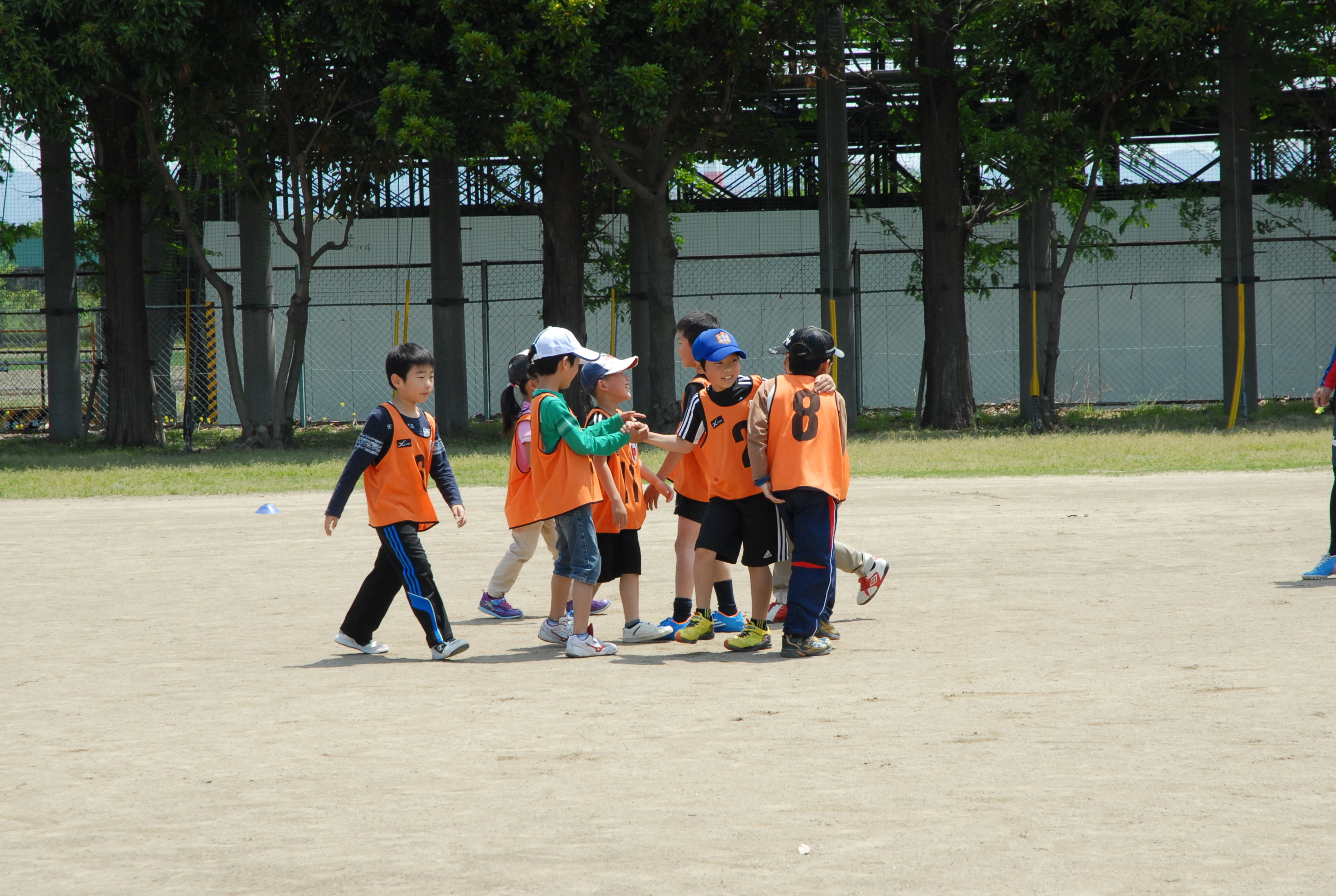 得点して喜んでいる写真