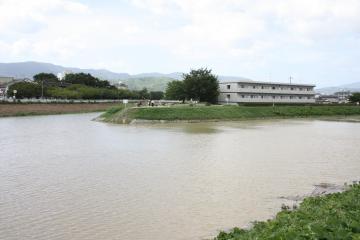2年前の台風18号の際に増水した小畑川