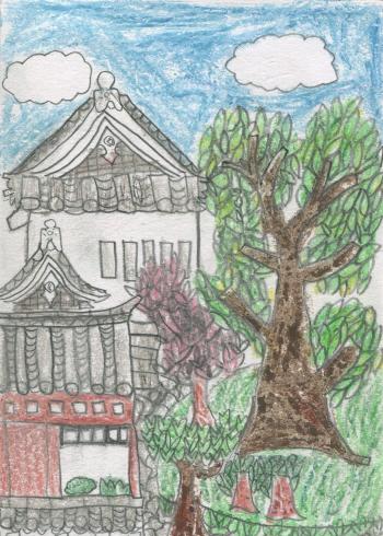 「勝竜寺城と自然」の絵はがき画像