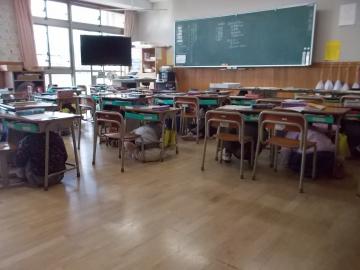 長岡第七小学校での訓練2