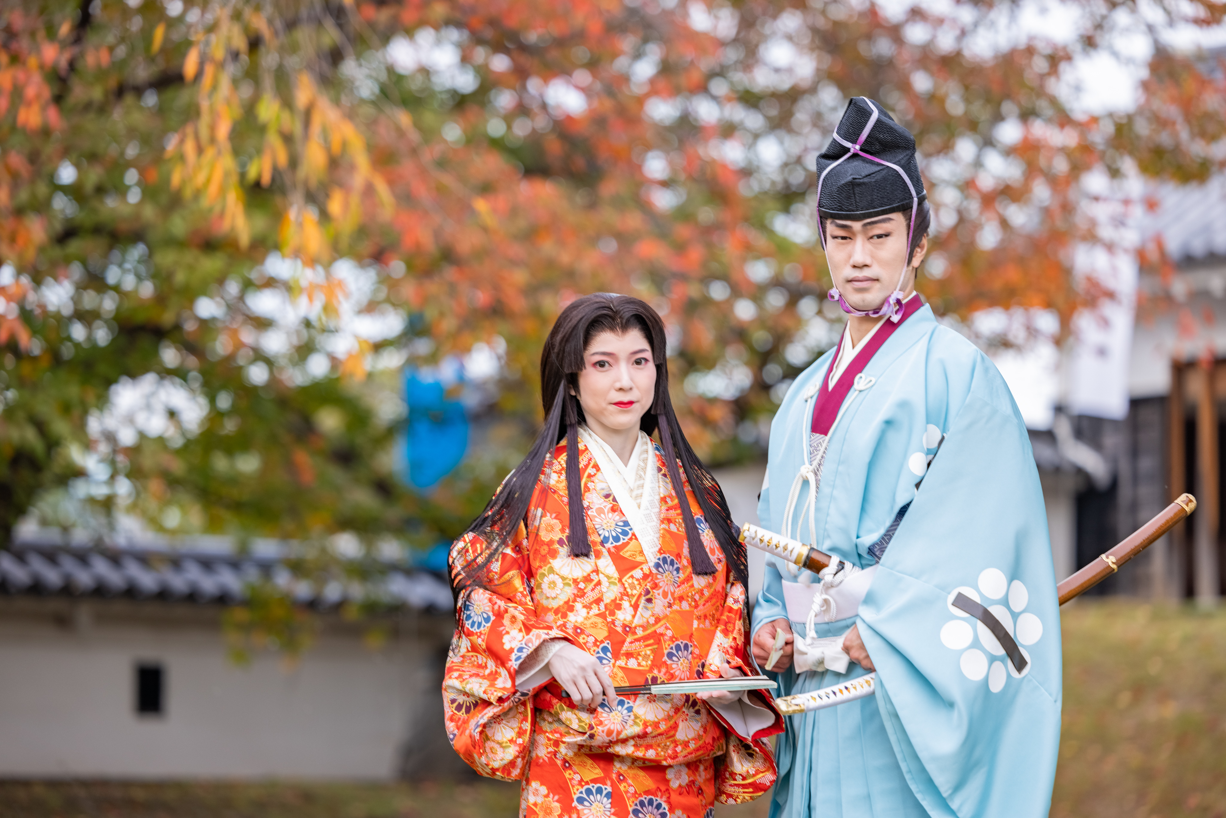 勝竜寺城公園での玉・忠興