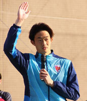 ゴールキーパーの太田岳志選手の写真