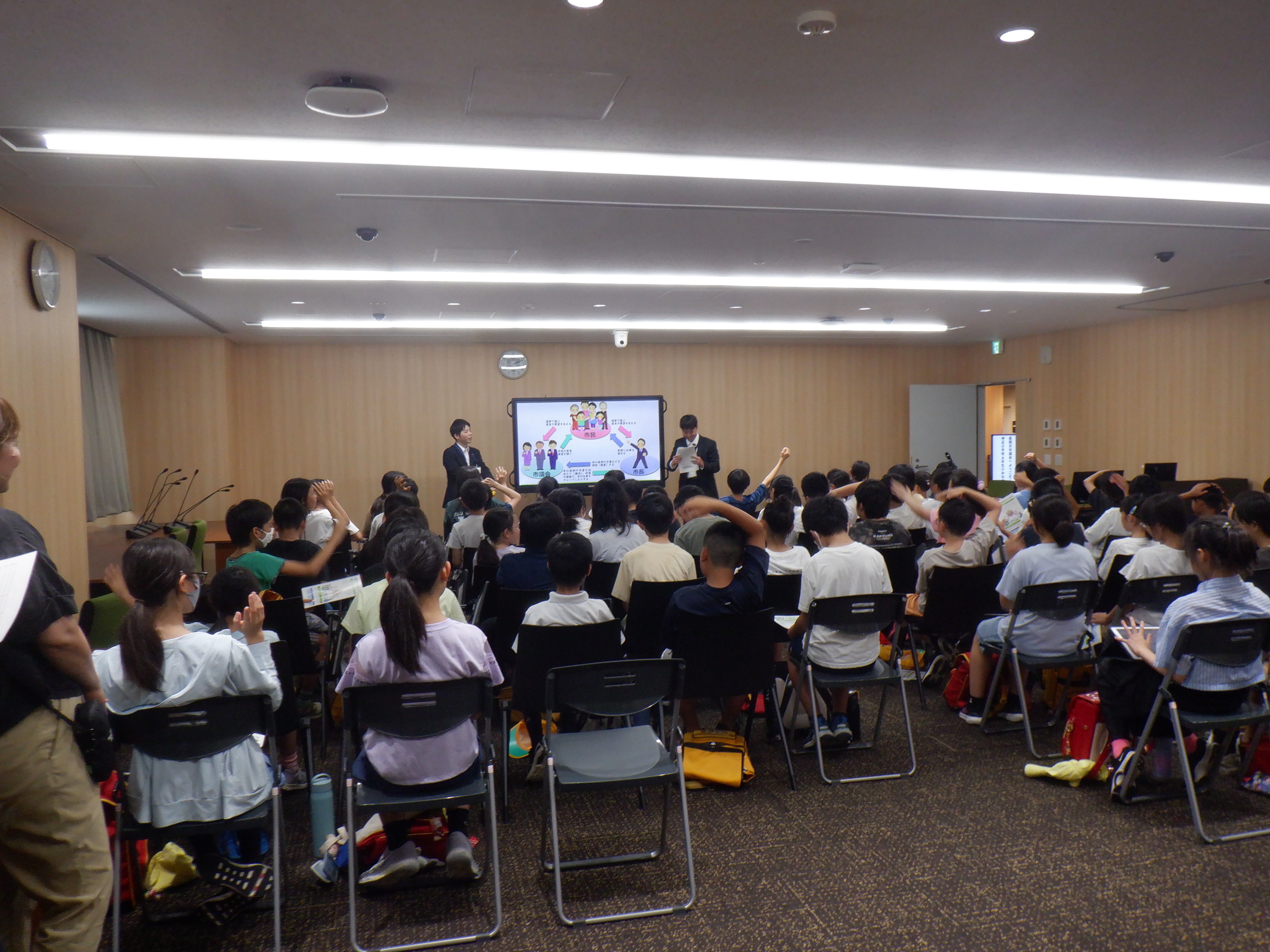 神足小学校説明の様子1