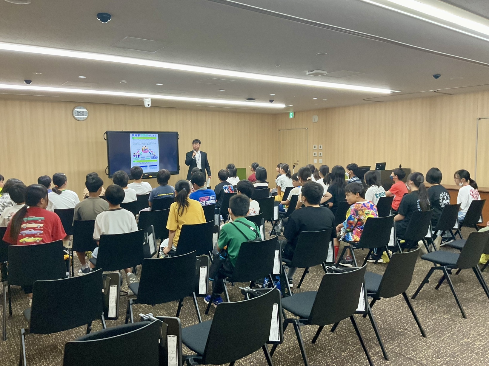 長岡第九小学校説明の様子1