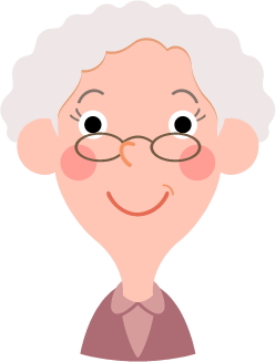 年輩の女性のイラスト