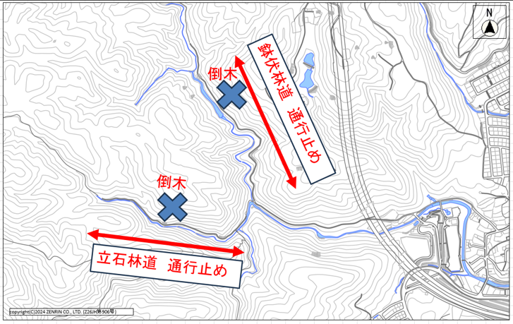 通行止め解除区間地図